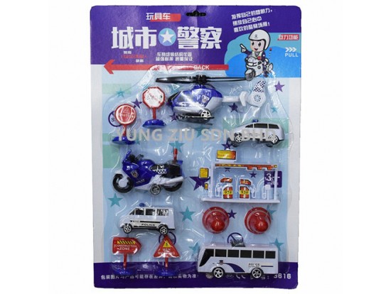 3616#12PCS CITY POLLICE TOY SET